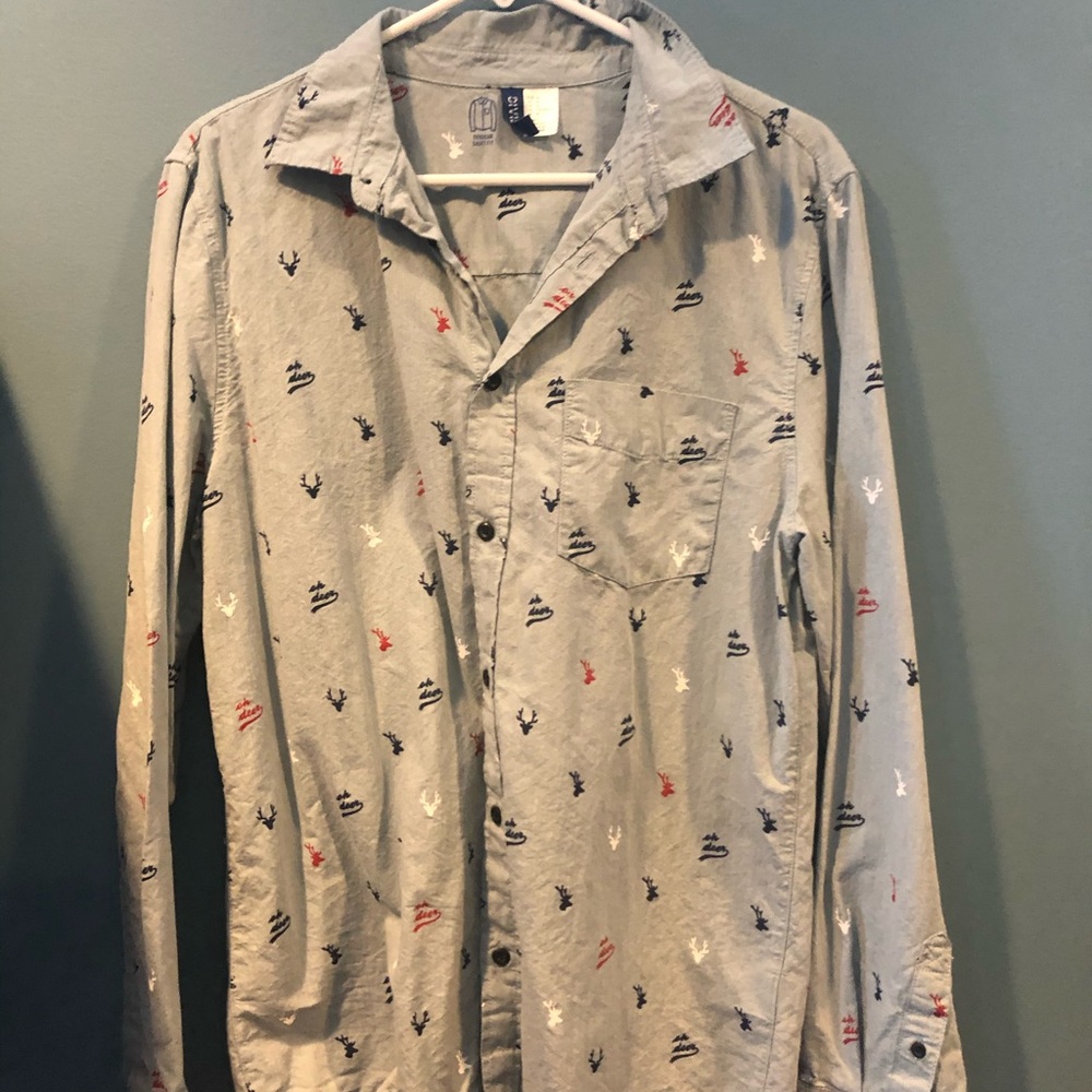 Divided Festive Button Down